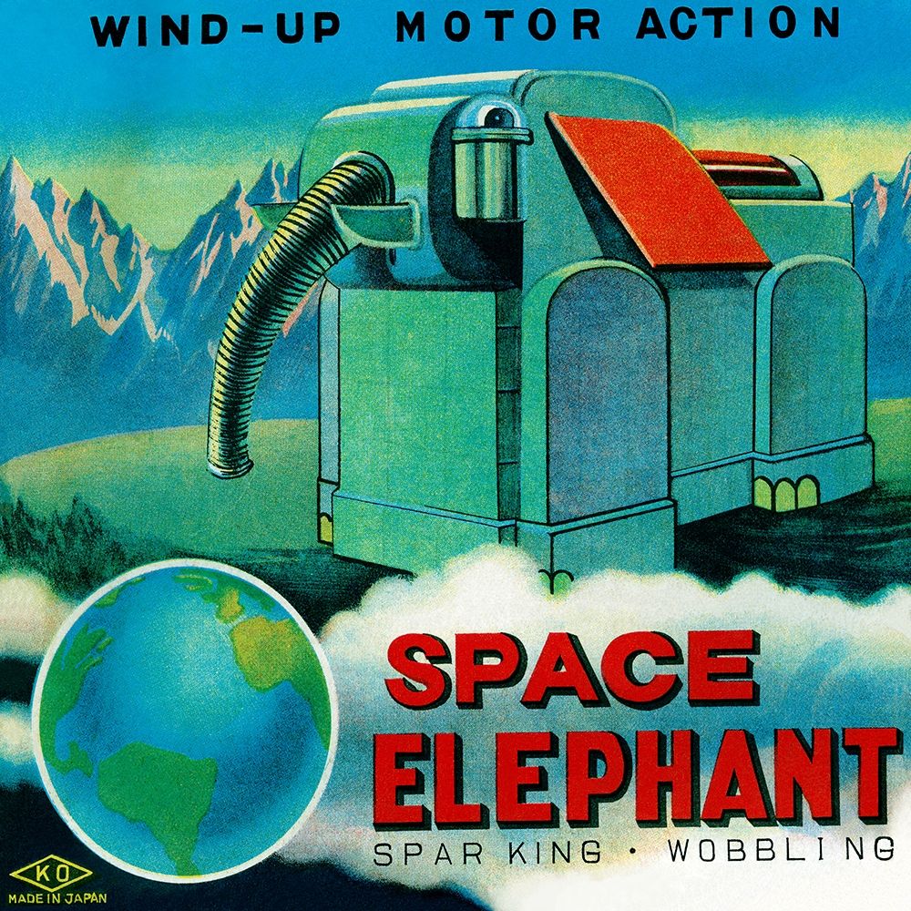 Space Elephant art print by Retrobot for $57.95 CAD