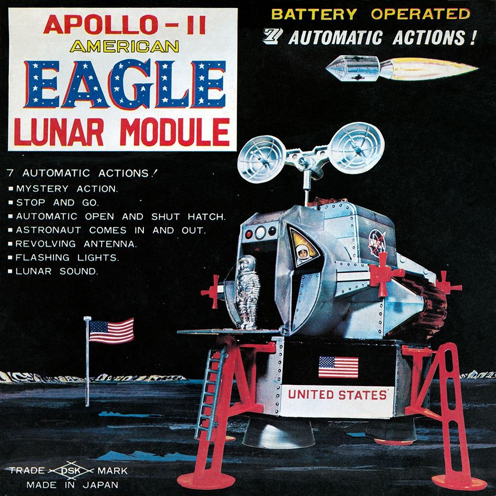 Apollo-11 American Eagle Lunar Module art print by Retrorocket for $57.95 CAD