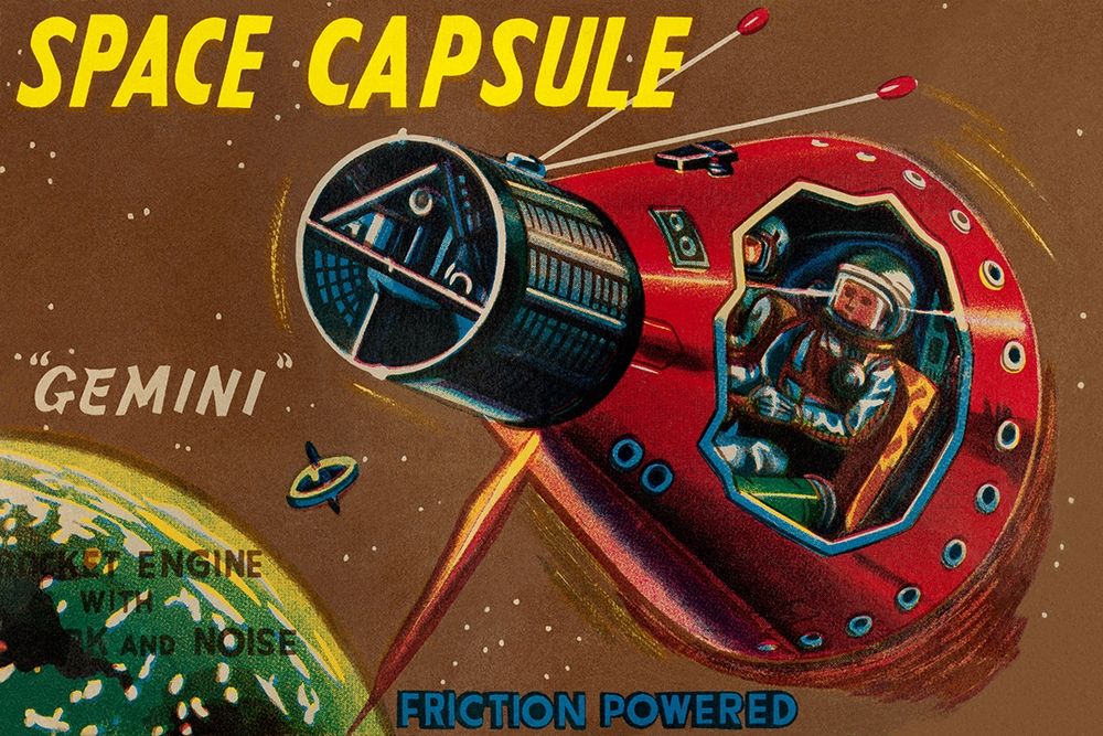 Space Capsule Gemini art print by Retrorocket for $57.95 CAD