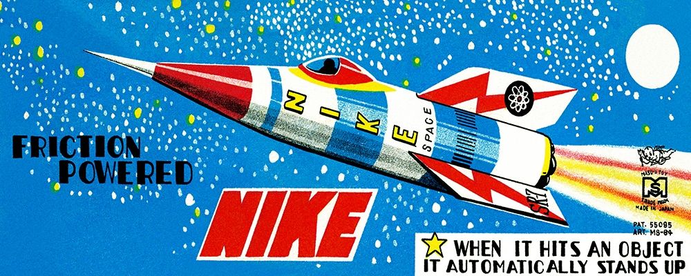Friction Powered Nike art print by Retrorocket for $57.95 CAD