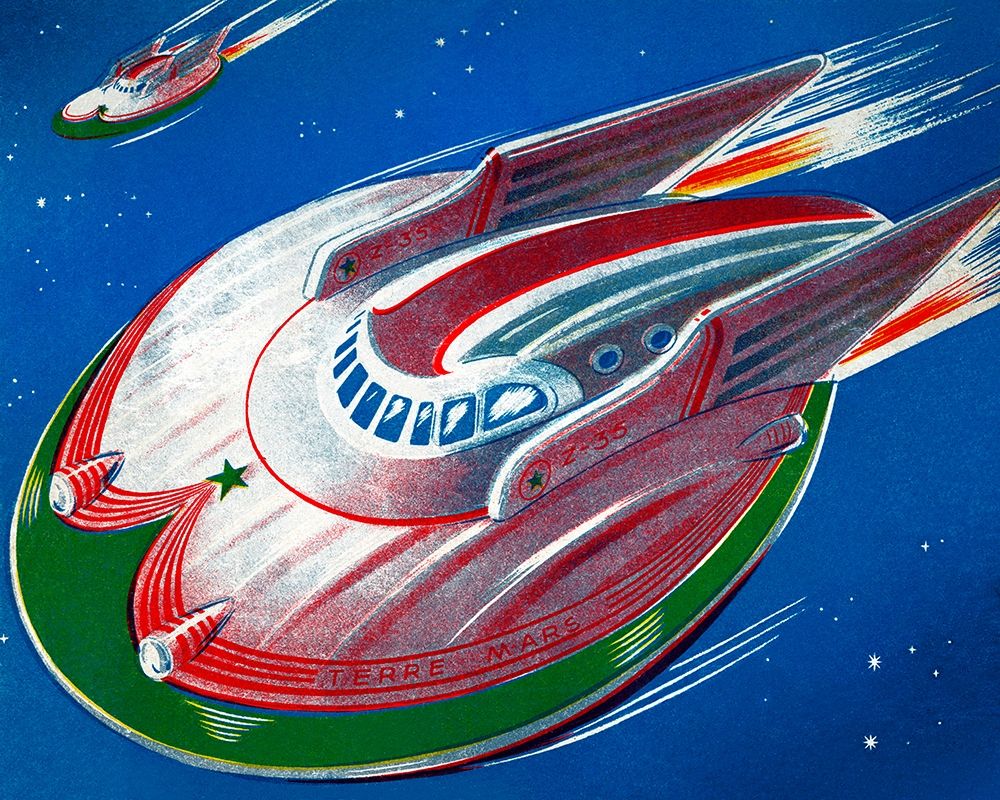 UFO art print by Retrorocket for $57.95 CAD