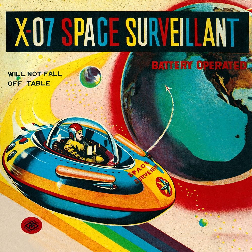X-07 Space Surveillant I art print by Retrorocket for $57.95 CAD