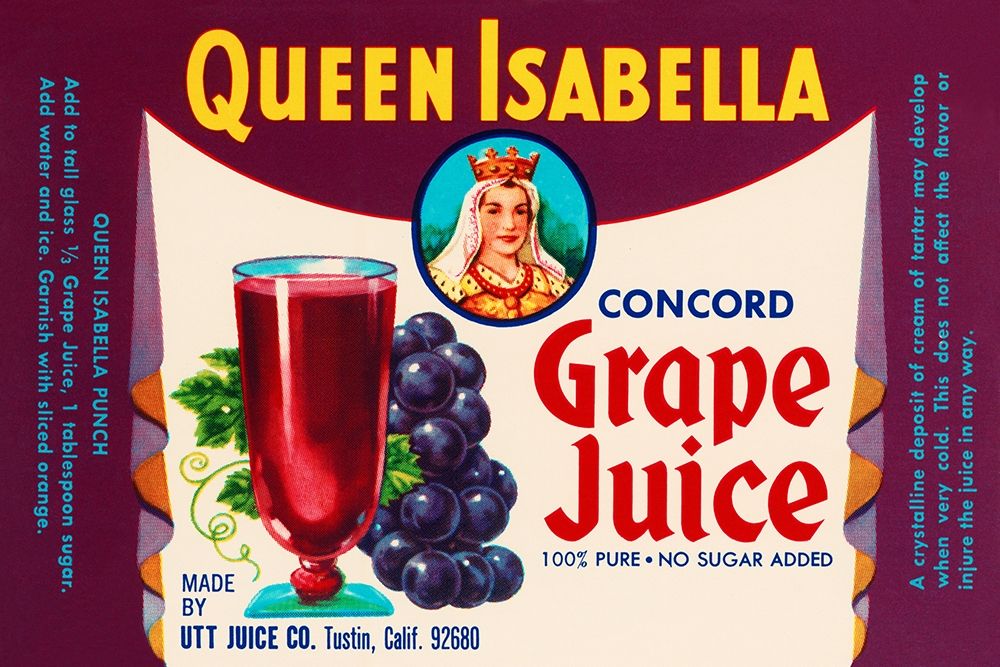 Queen Isabella Concord Grape Juice art print by Retrolabel for $57.95 CAD