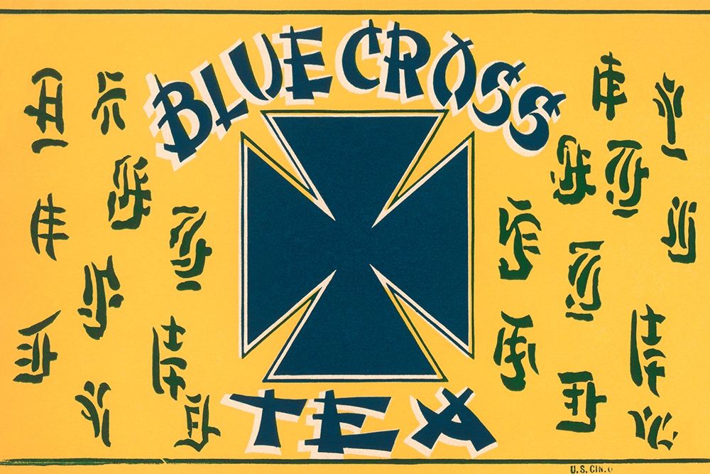 Blue Cross Tea art print by Retrolabel for $57.95 CAD
