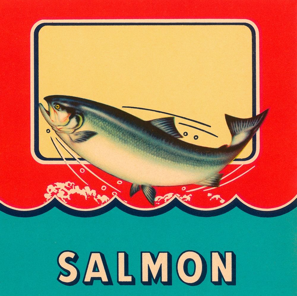 Salmon art print by Retrolabel for $57.95 CAD