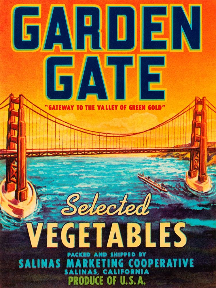 Garden Gate Selected Vegetables art print by Retrolabel for $57.95 CAD