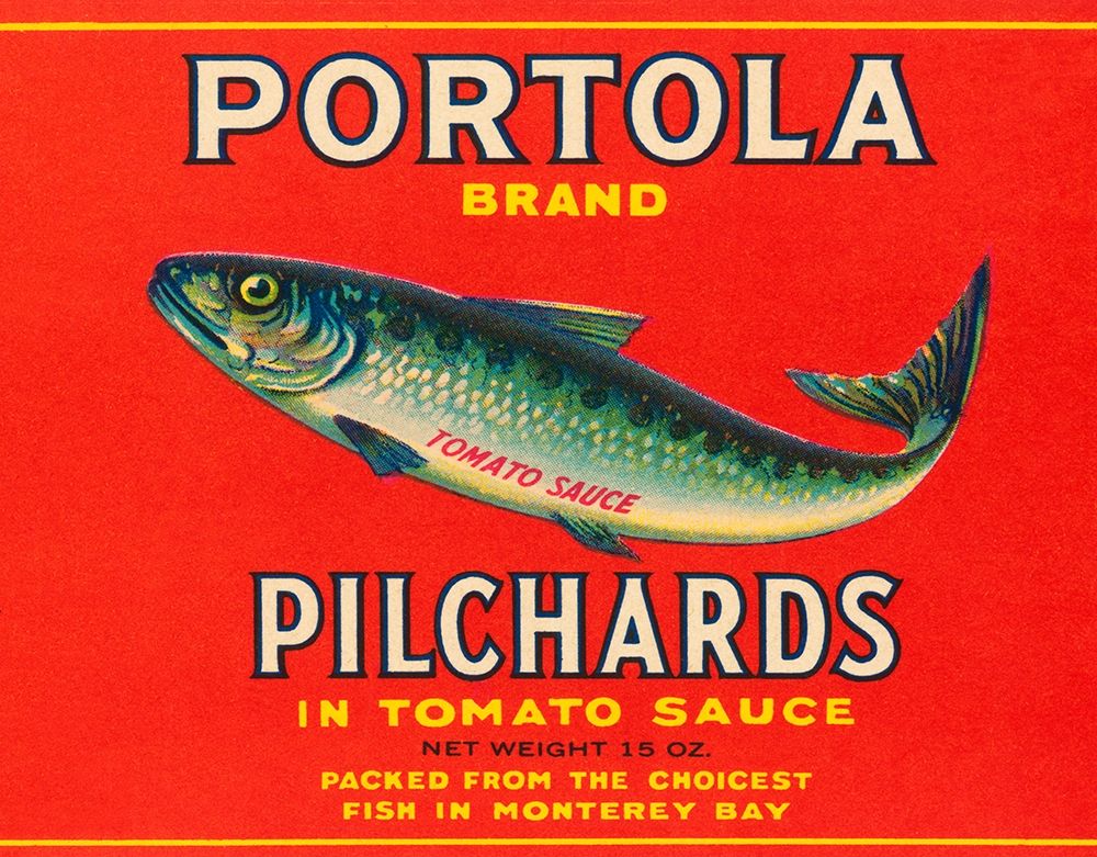 Portola Brand Pilchards art print by Retrolabel for $57.95 CAD