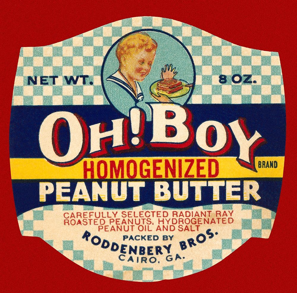 Oh! Boy Homogenized Peanut Butter art print by Retrolabel for $57.95 CAD