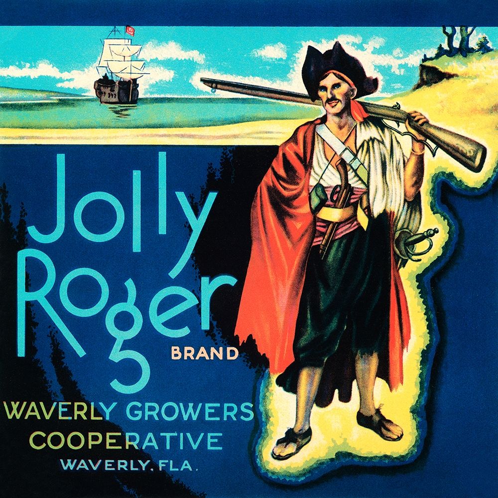Jolly Roger Brand art print by Retrolabel for $57.95 CAD