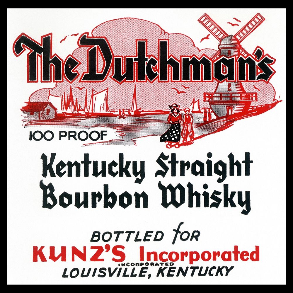 The Dutchmans Kentucky Straight Bourbon Whiskey art print by Vintage Booze Labels for $57.95 CAD