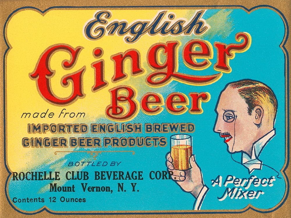 English Ginger Beer art print by Vintage Booze Labels for $57.95 CAD