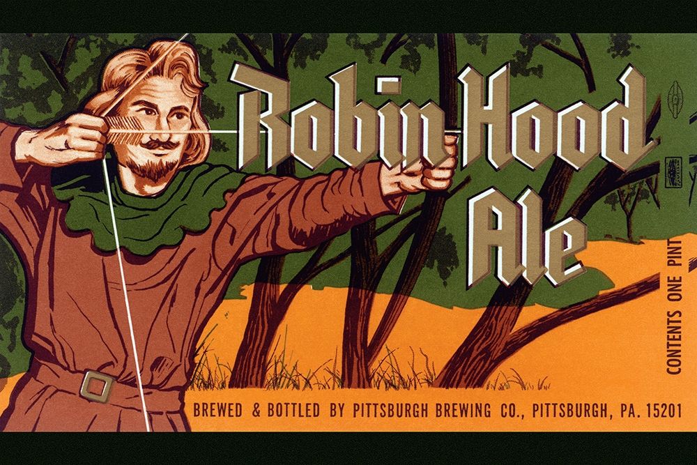 Robin Hood Ale art print by Vintage Booze Labels for $57.95 CAD