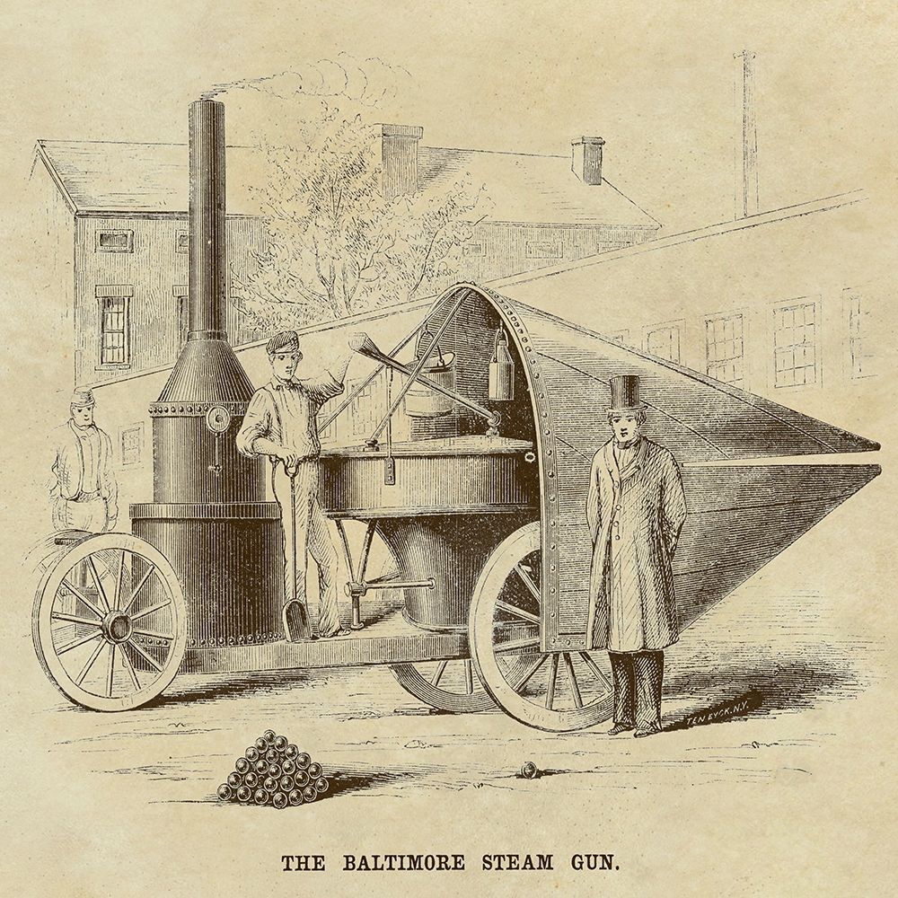 Baltimore Steam Gun art print by Inventions for $57.95 CAD