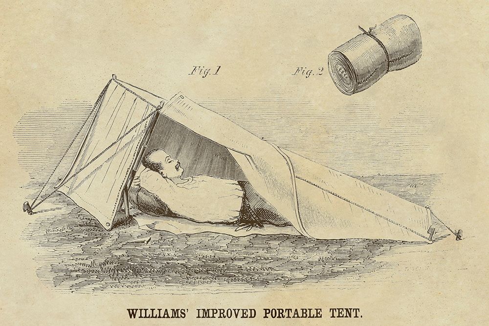 Williams Improved Portable Tent art print by Inventions for $57.95 CAD
