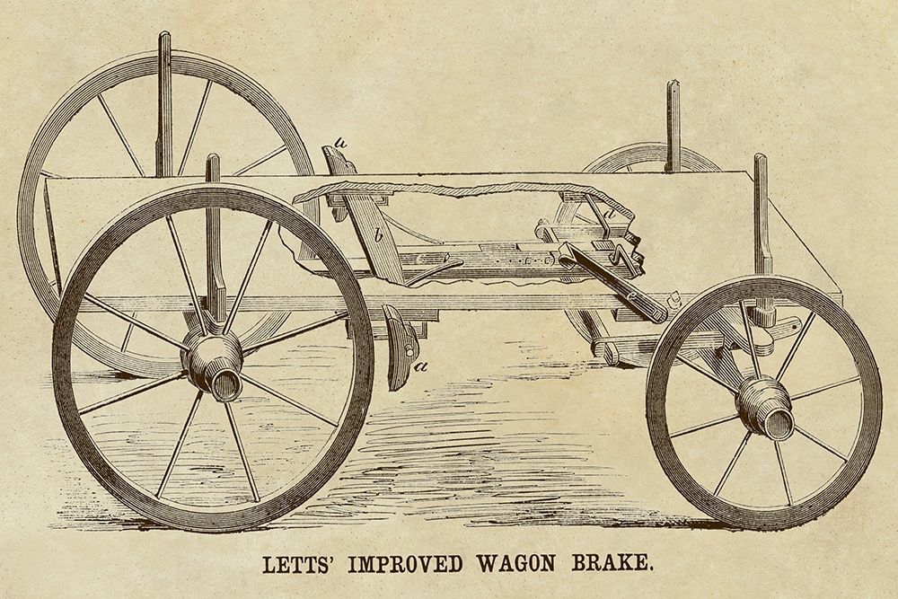 Letts Improved Wagon Brake art print by Inventions for $57.95 CAD