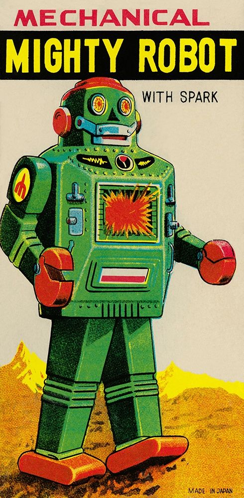 Mechanical Mighty Robot art print by Retrobot for $57.95 CAD