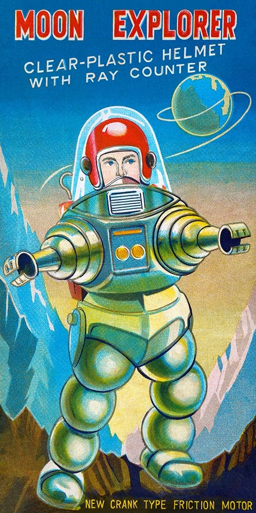 Moon Explorer art print by Retrobot for $57.95 CAD