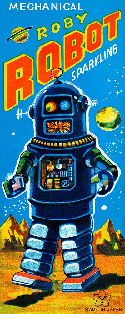 Roby Robot art print by Retrobot for $57.95 CAD