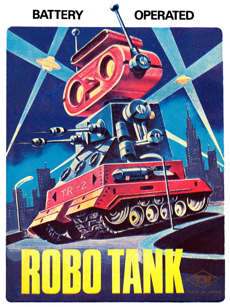 Robo Tank art print by Retrobot for $57.95 CAD