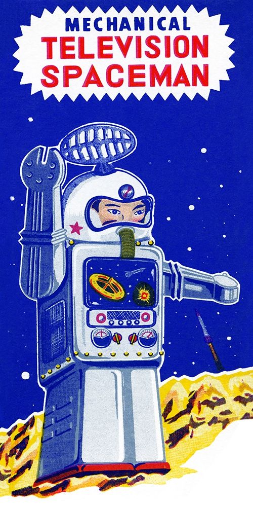 Mechanical Television Spaceman art print by Retrobot for $57.95 CAD