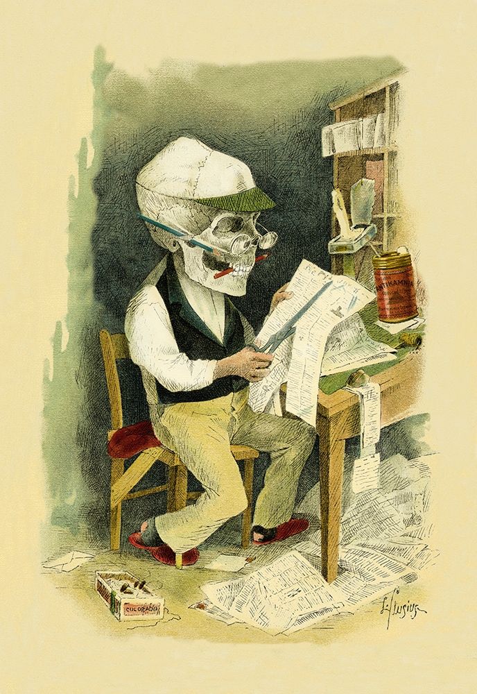 Death in the Headlines art print by Frusius for $57.95 CAD