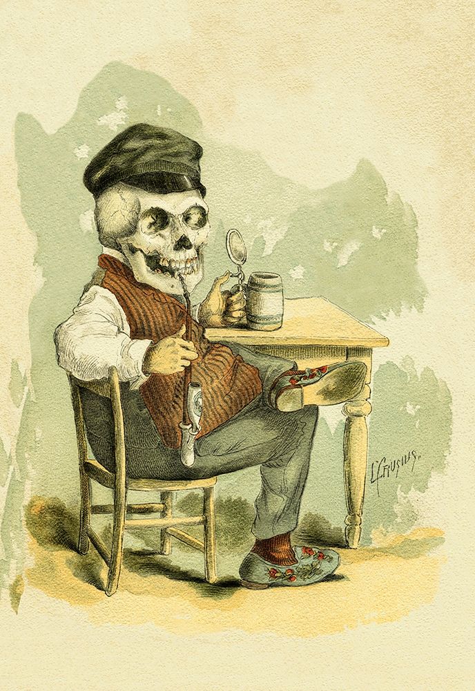 Death Tips a Pint art print by Frusius for $57.95 CAD