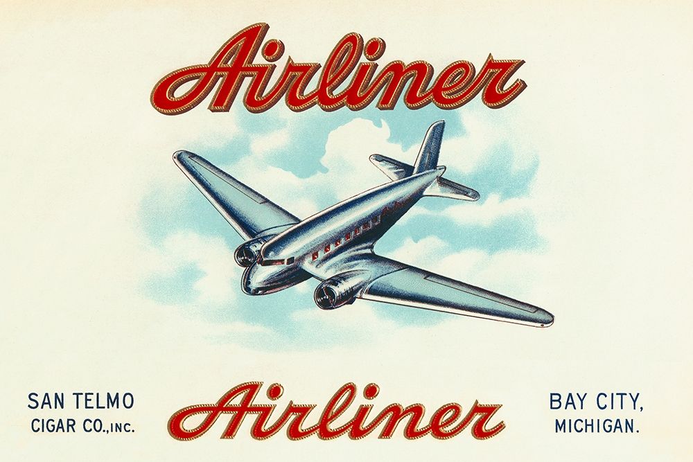Airliner Brand Cigars art print by Retrotravel for $57.95 CAD