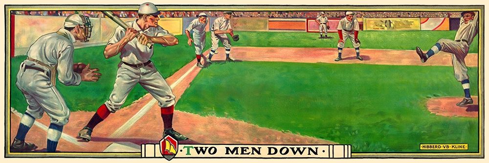Two men down art print by Vintage Sports for $57.95 CAD