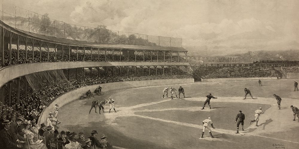 Baseball Match art print by Vintage Sports for $57.95 CAD