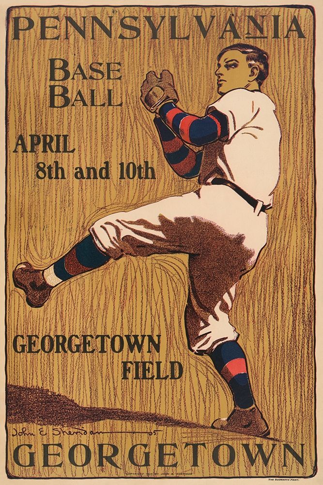 Pennsylvania Baseball - Georgetown Field art print by Vintage Sports for $57.95 CAD