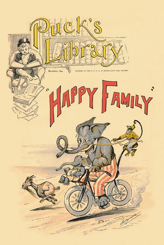 Happy Family art print by Vintage Elephant for $57.95 CAD
