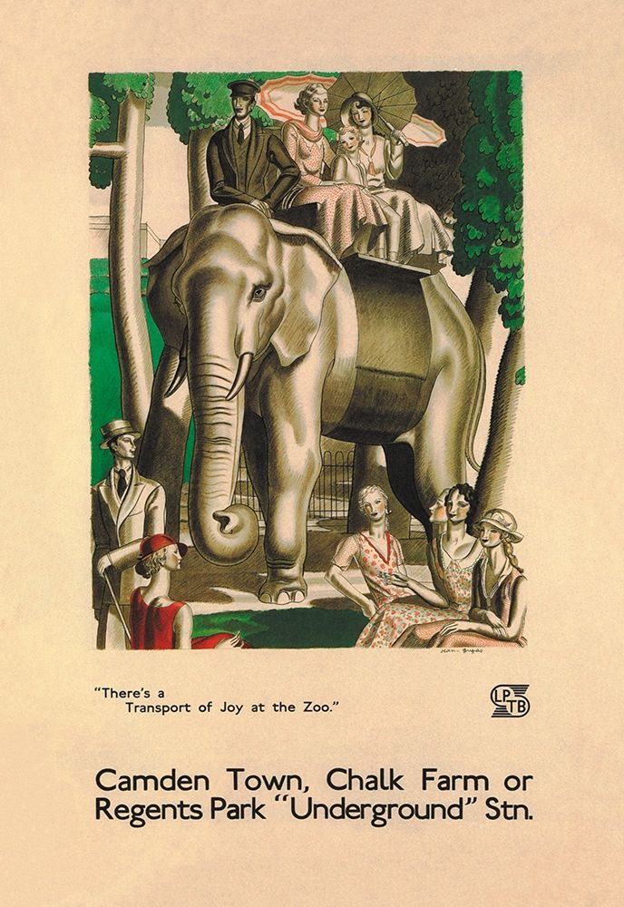 Theres a Transport of Joy at the Zoo art print by Vintage Elephant for $57.95 CAD