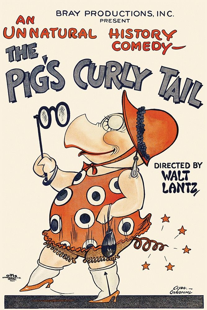 Movie Poster: The Pigs Curly Tail art print by Unknown 20th Century American Illustrator for $57.95 CAD