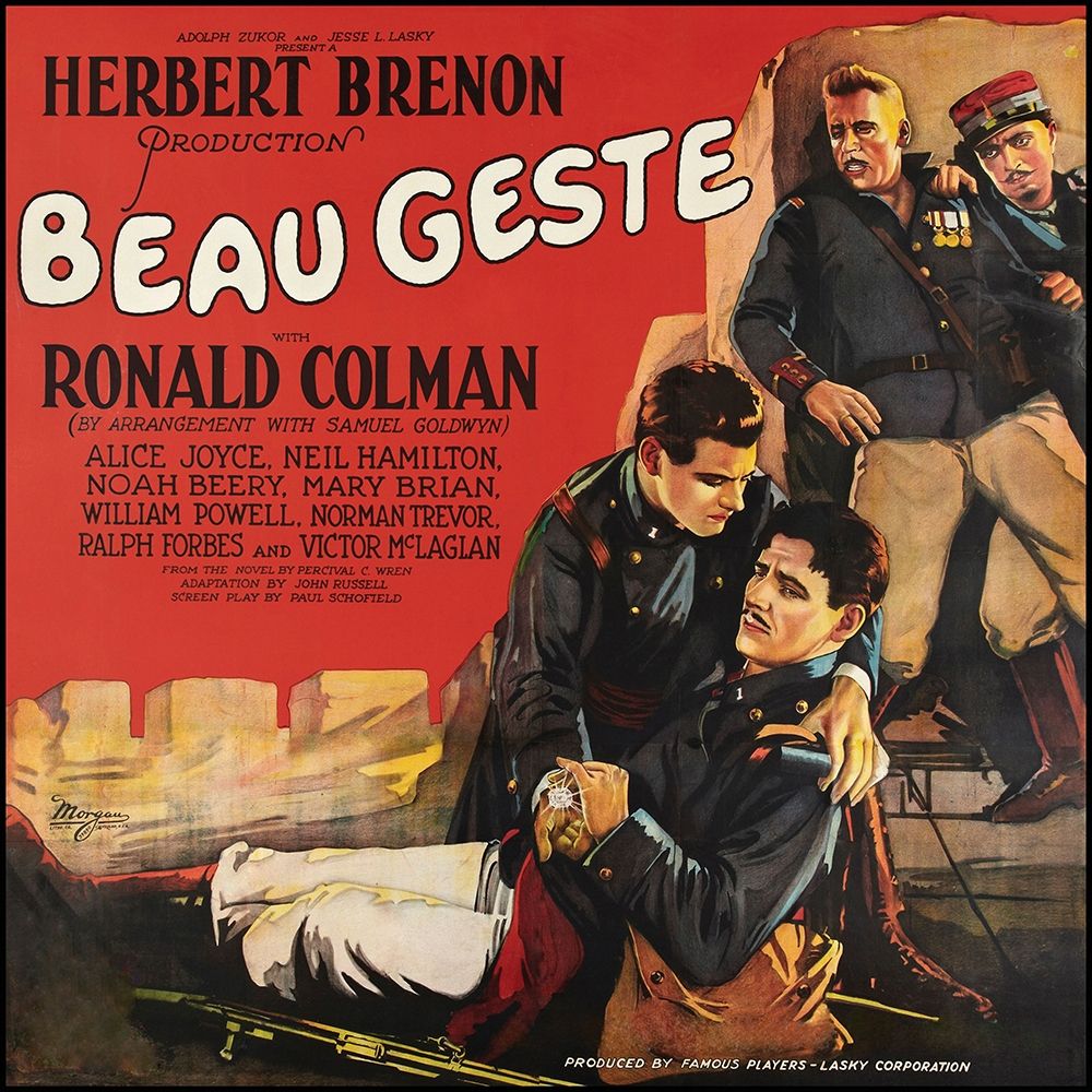 Movie Poster: Ronald Colman - Beau Geste art print by Unknown 20th Century American Illustrator for $57.95 CAD