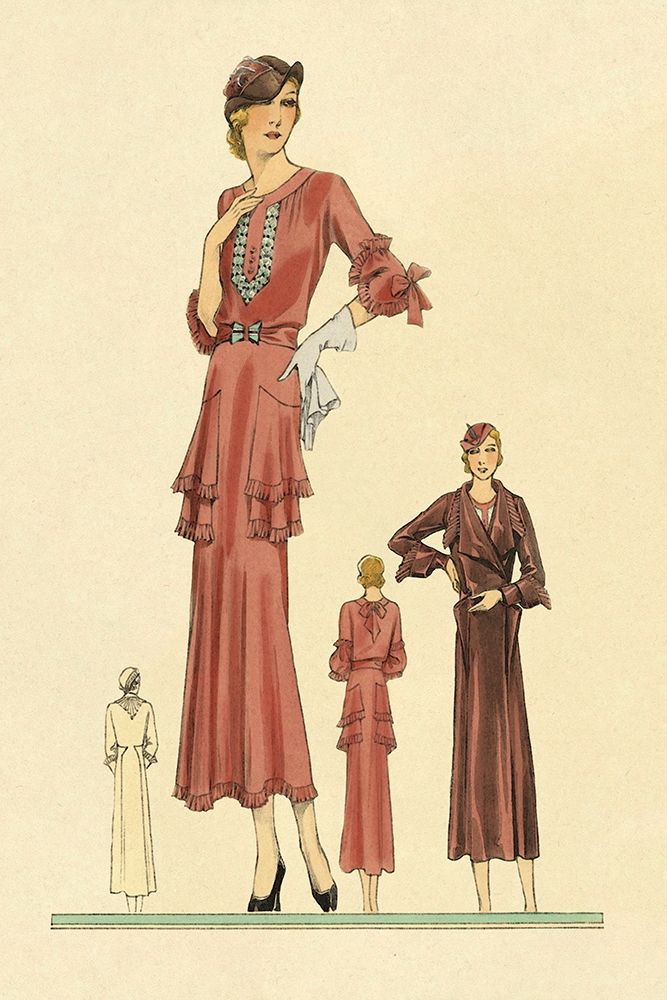 Pink Daytime Dress and Overcoat art print by Vintage Fashion for $57.95 CAD