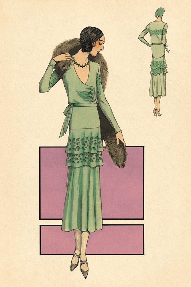 Modeles Originaur: In Green art print by Vintage Fashion for $57.95 CAD
