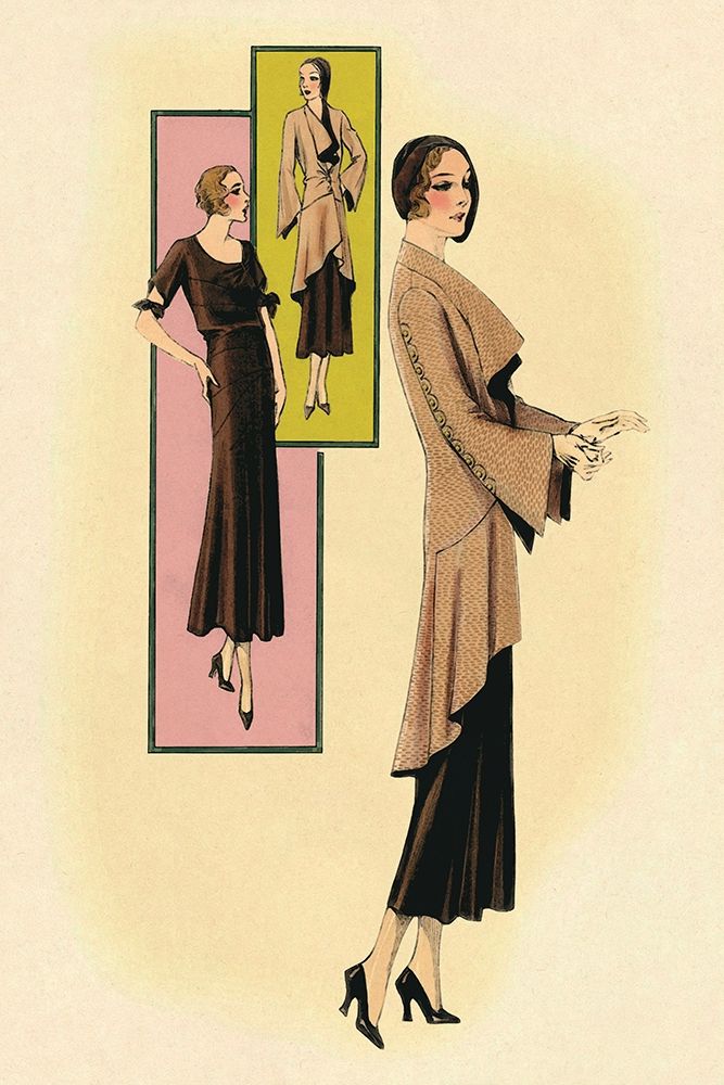 Modeles Originaur: Eveningwear art print by Vintage Fashion for $57.95 CAD