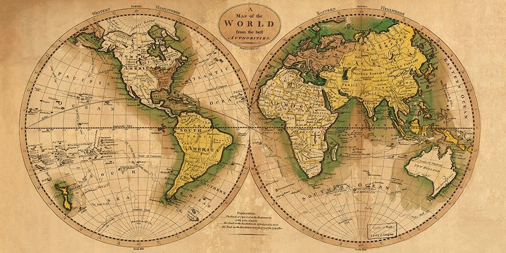 World Map art print by Matthew Carey for $57.95 CAD