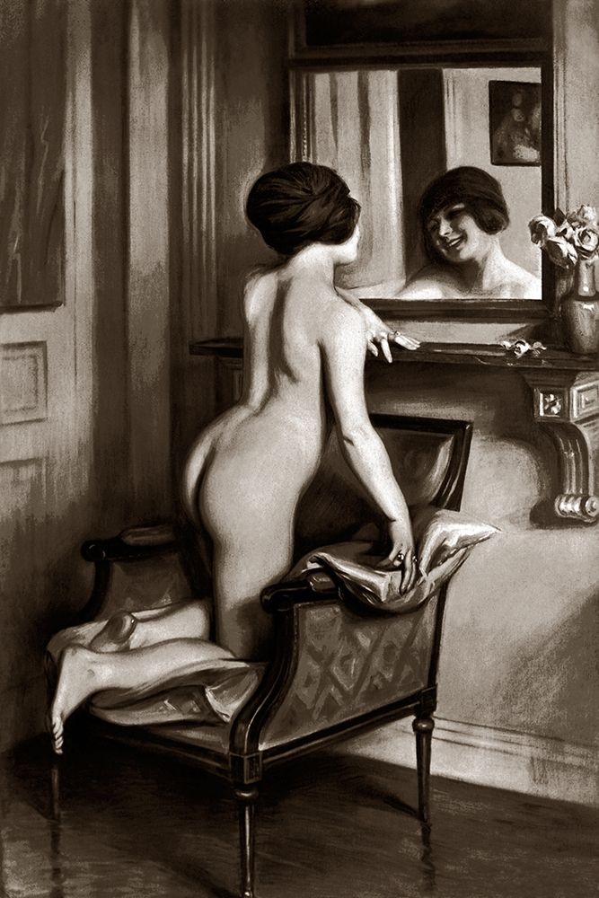 The Smile in the Mirror art print by Vintage Nudes for $57.95 CAD