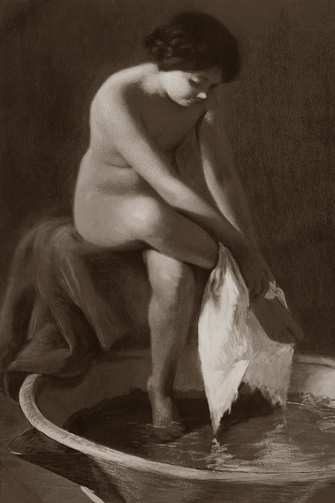 The Foot Washer art print by Vintage Nudes for $57.95 CAD