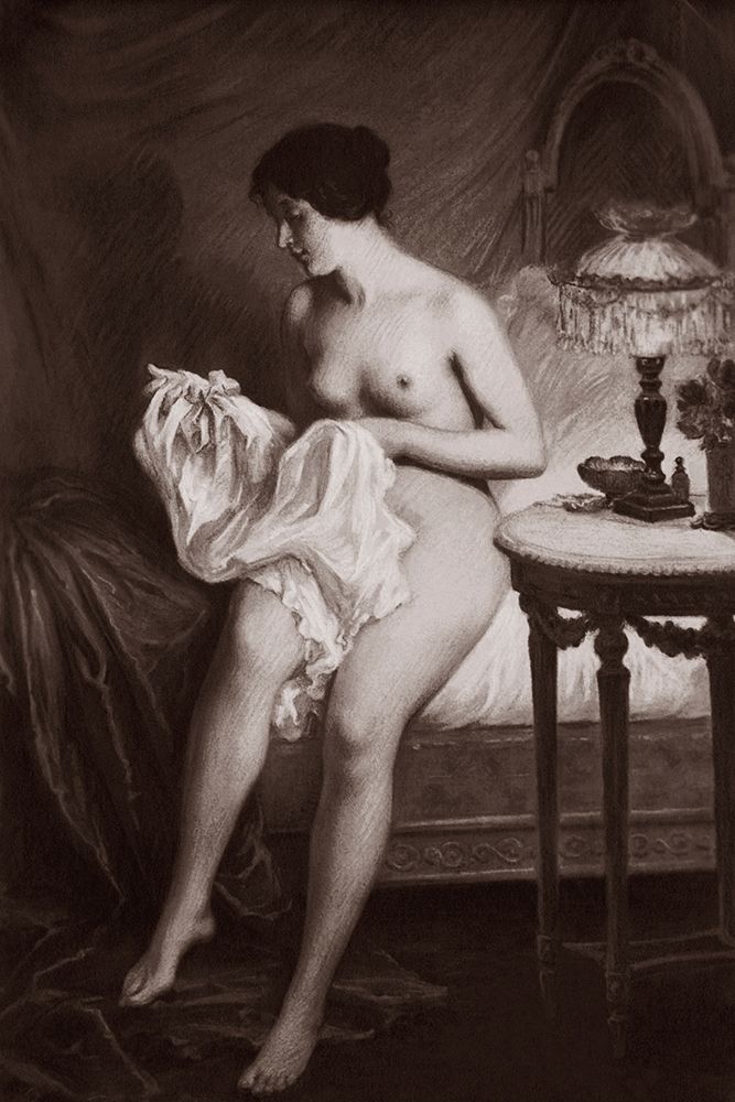 Au Coucher art print by Vintage Nudes for $57.95 CAD