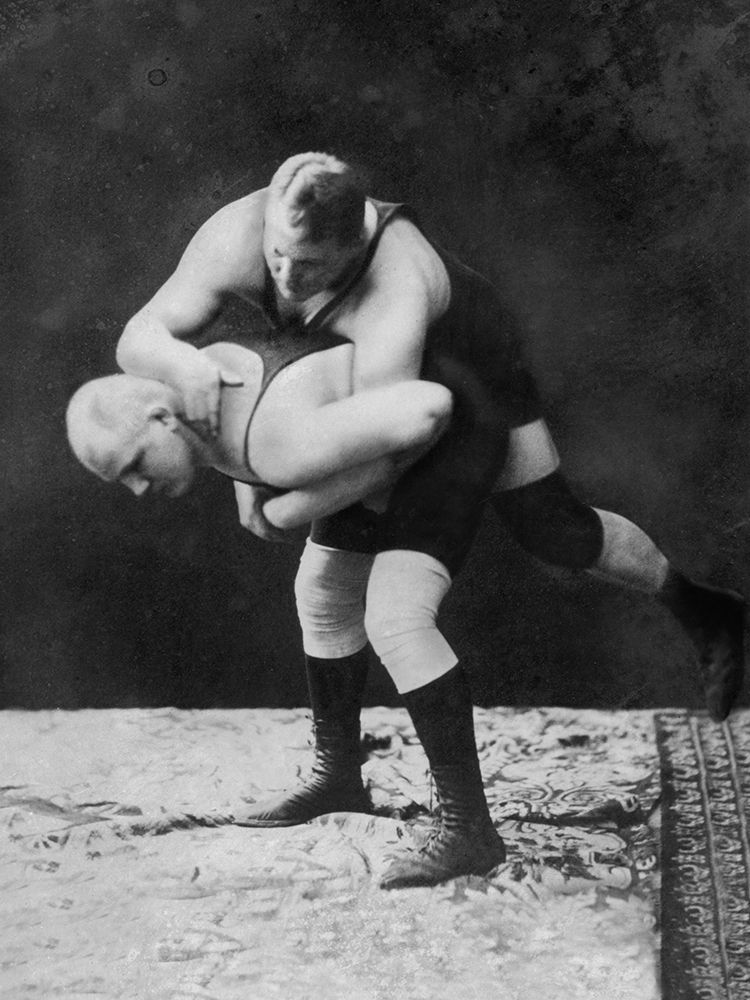 Trap and Roll Takedown art print by Vintage Wrestler for $57.95 CAD