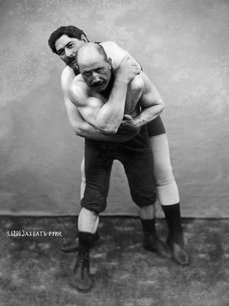 Wrestling Hold from Behind art print by Vintage Wrestler for $57.95 CAD