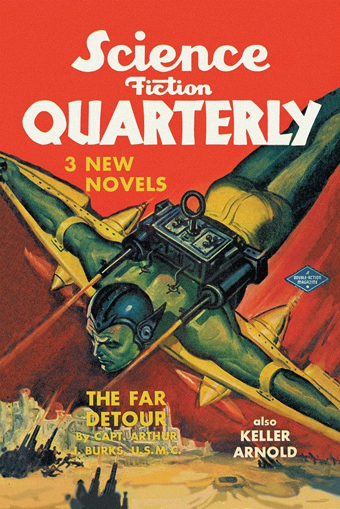 Science Fiction Quarterly: Rocket Man Attacks art print by Retrosci-fi for $57.95 CAD