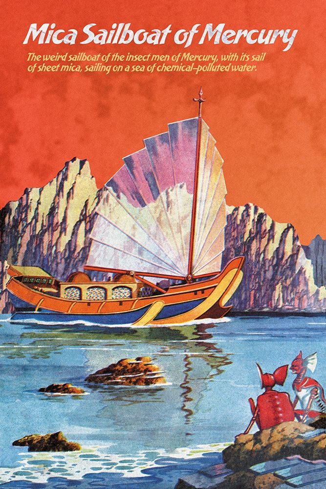 Mica Sailboat of Mercury art print by Retrosci-fi for $57.95 CAD
