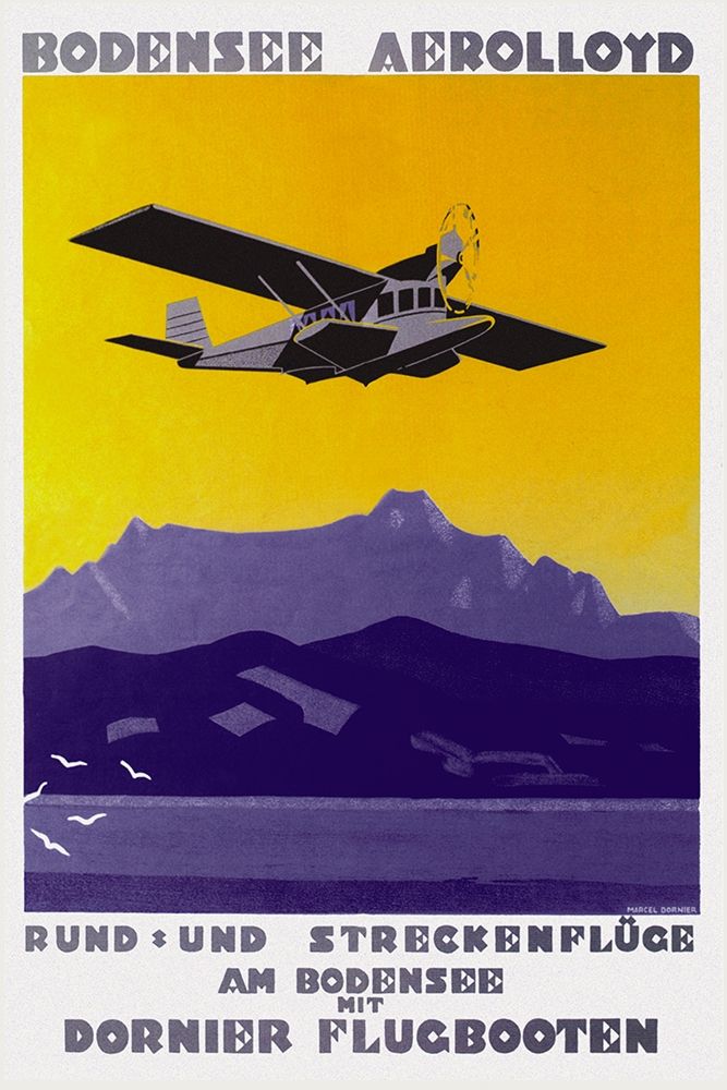 Bodensee Aerolloyd Flying Boat Tours art print by Marcel Dornier for $57.95 CAD