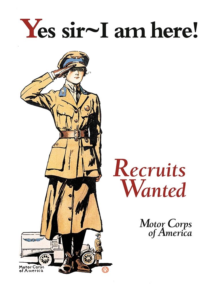Recruits Wanted: Motor Corps of America art print by Edward Penfield for $57.95 CAD