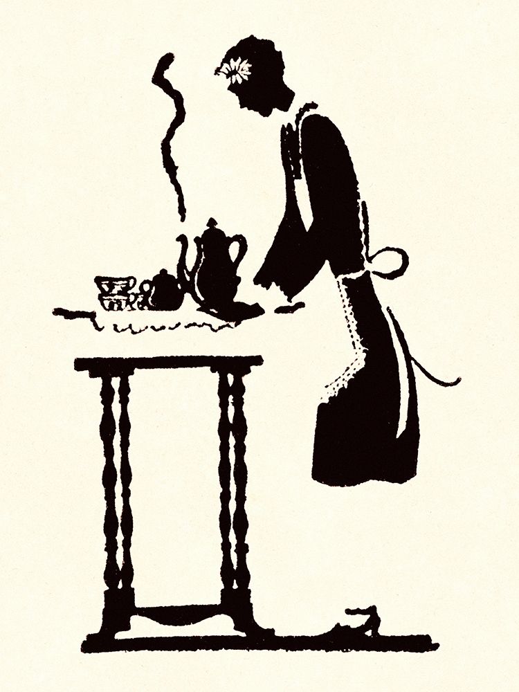 Maid Prepares Hot and Steaming Coffee art print by Maxfield Parrish for $57.95 CAD