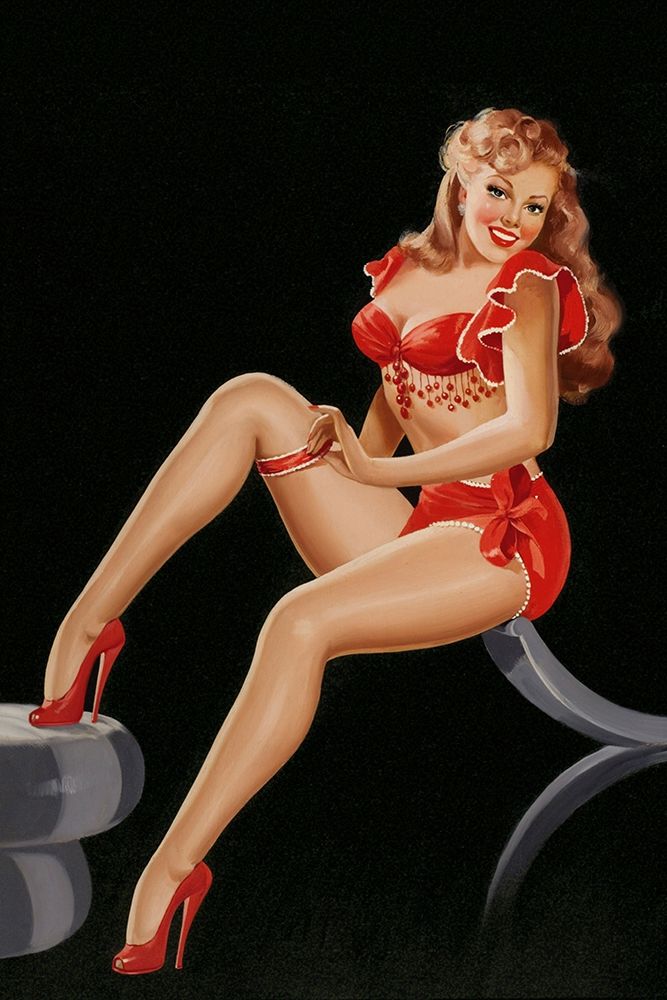 Eyeful Magazine: Pinup in Red art print by Peter Driben for $57.95 CAD