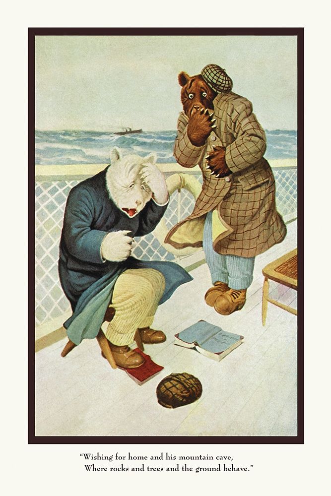 Teddy Roosevelts Bears: Teddy B and Teddy G Are Seasick art print by R.K. Culver for $57.95 CAD